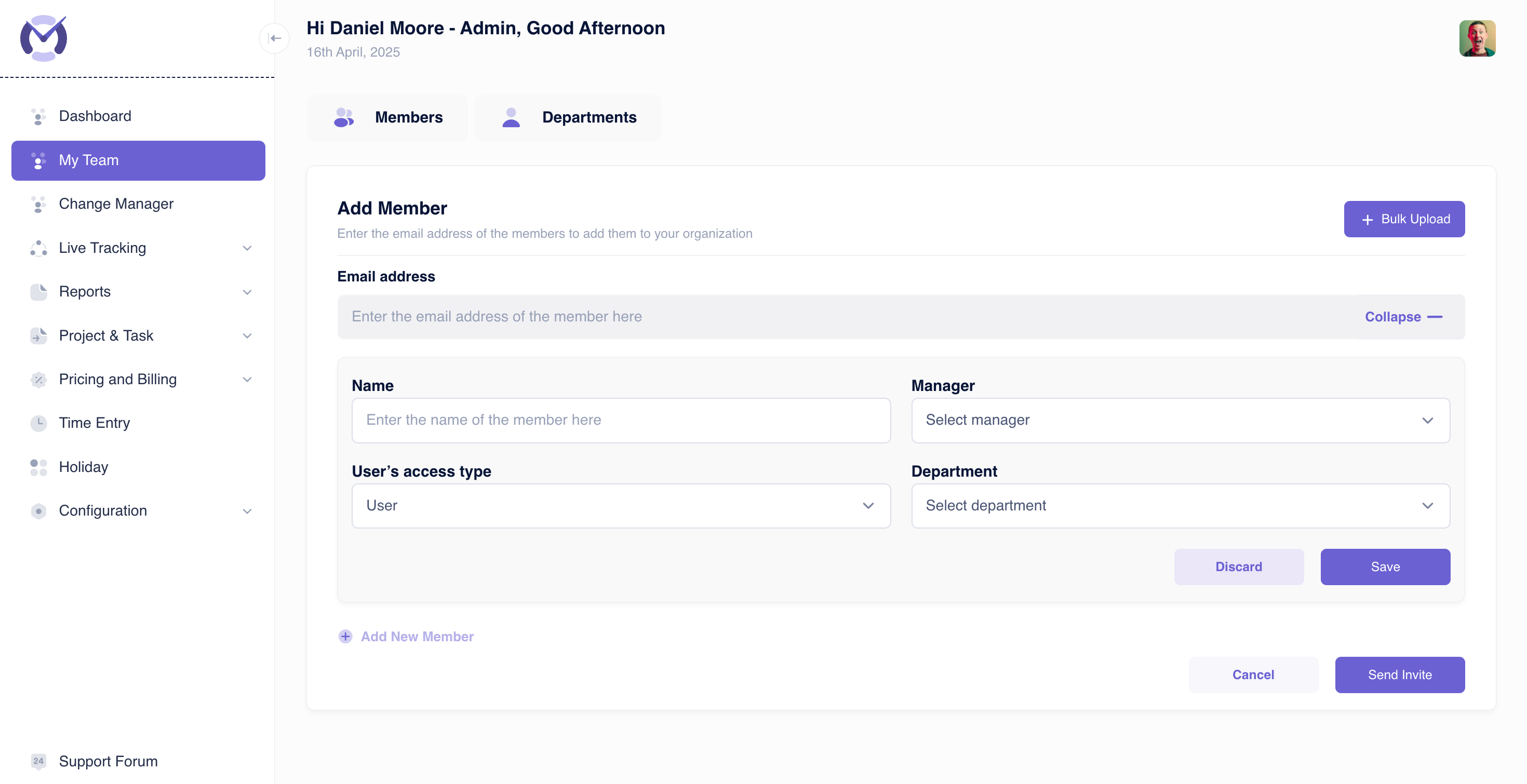 Add Member Form